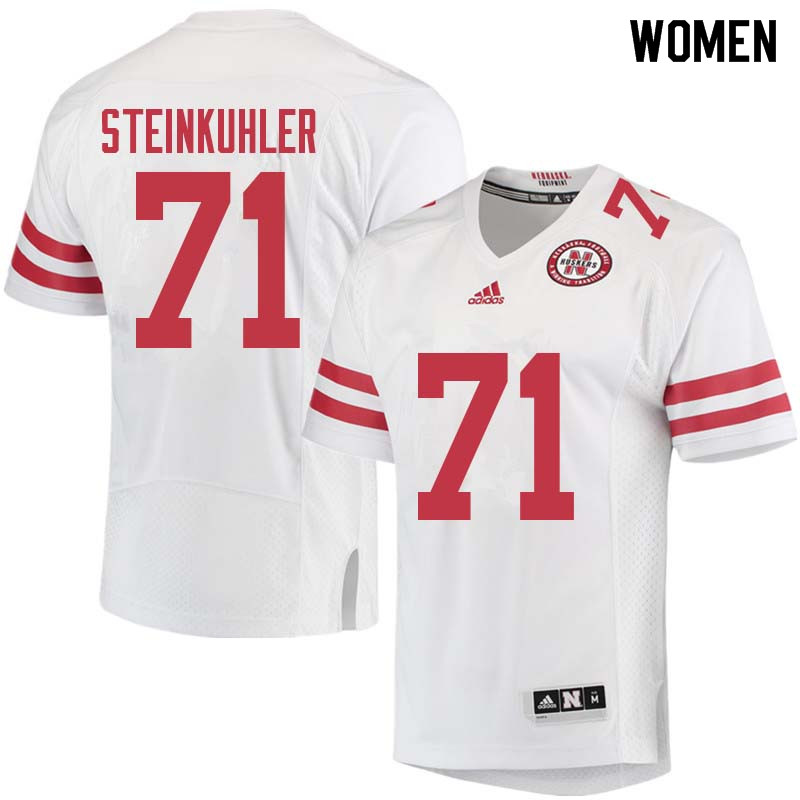 Women #71 Dean Steinkuhler Nebraska Cornhuskers College Football Jerseys Sale-White